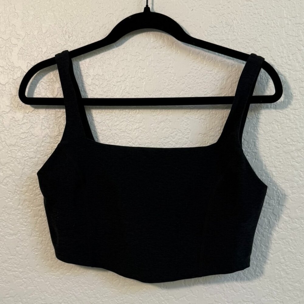 Beyond Yoga Spacedye Make Plans High Cropped Bra - Darkest Night / L